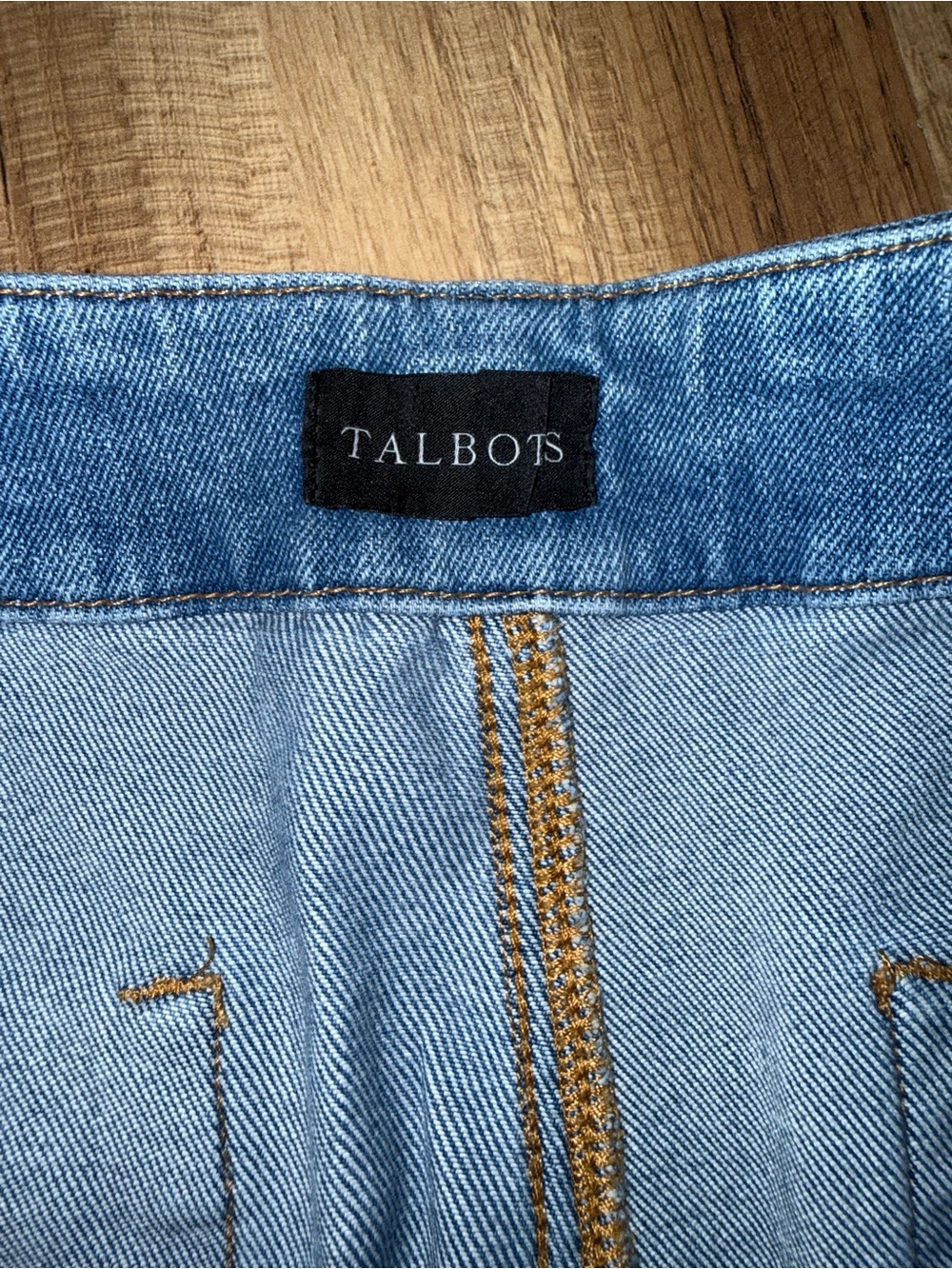 Talbots High-Waist Sailor Button Denim Jeans - Light Blue - Picture 7 of 9